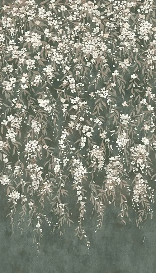 Mural 368079, kolekcija Noble Zen, bela i krem, cvetni dezen