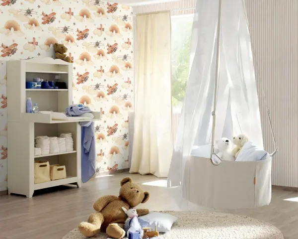 Rasch tapeta 301557, bela, dečiji motivi
