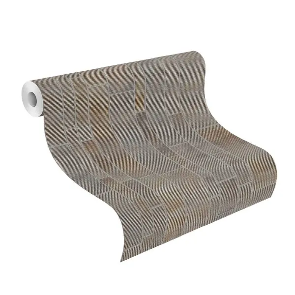Rasch tapeta 428216, kolekcija Vision, izgled cigle, kamena i drveta