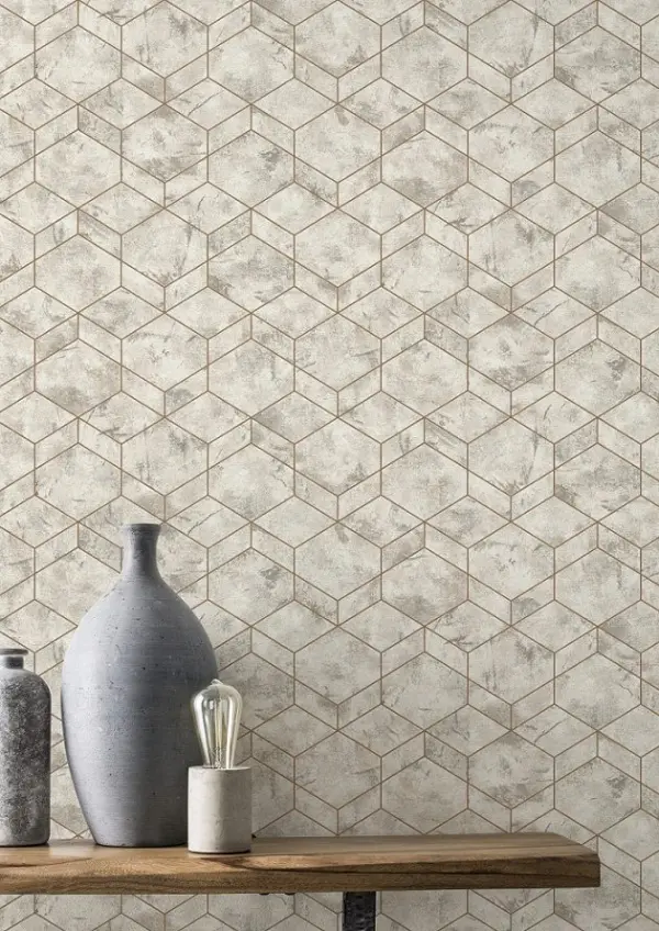 Rasch tapeta 649642, kolekcija Lucida, geometrijski dezen