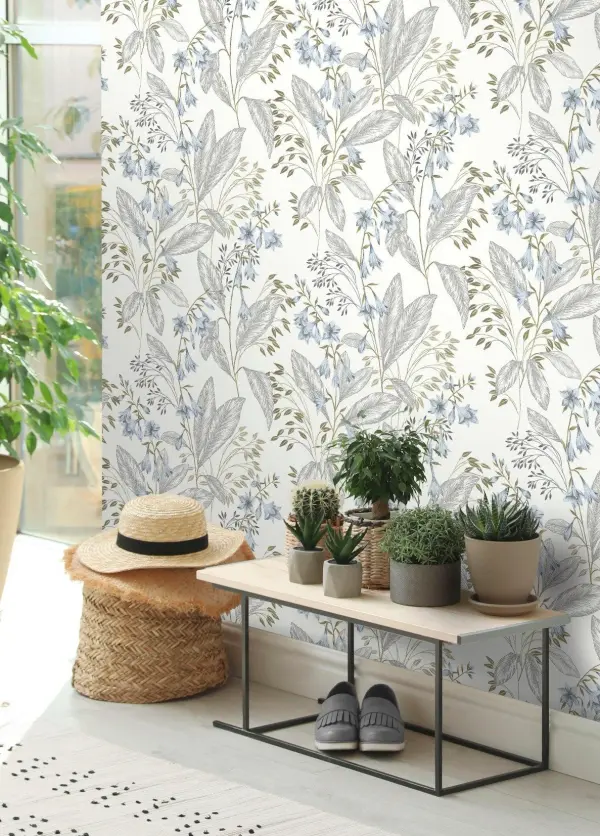 Rasch tapeta 794441, kolekcija Beltesto, bela i braon, cvetni dezen